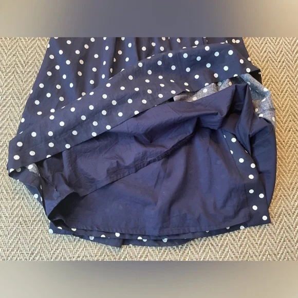 Boden women’s 10P Arwen Wrap Linen-Blend Midi Dress in Navy Polka Dot - Picture 8 of 13
